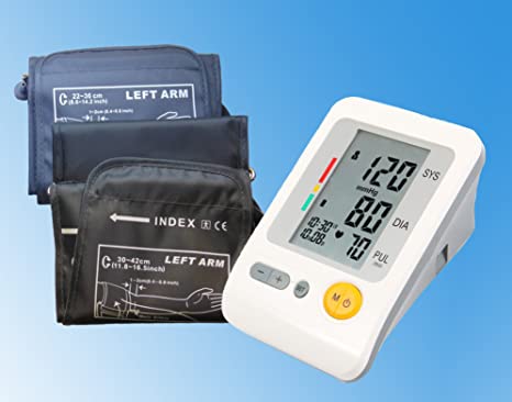 Blood Pressure Monitor With Large Arm Cuff 30-42cm and Standard Cuff 22-36cm Auto Inflation WHO Indicator