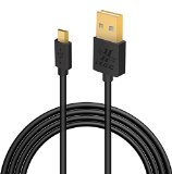 Universal Reversible USB 20 Cable iXCC  Freedom Series 10ft TEN FEET Premium High SpeedExtra LongCorrosion Resistant Gold Plated  USB 20 - Micro USB to USB Cable A Male to Micro B Charge and Sync Black Cable Cord For Android Samsung HTC Motorola Nexus Kindle Fire Nokia LG HP Sony Blackberry and more