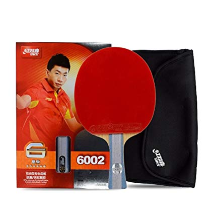 DHS 6-Star Premium Table Tennis Racket Ping Pong Paddle Blade Inverted Rubber with Carry Case
