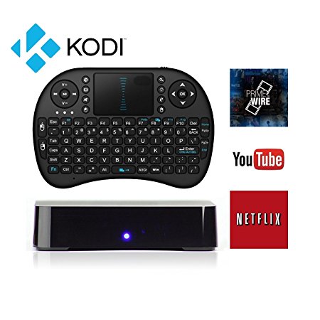 Kodi Android TV Box with Keyboard and Remote   Ethernet Cable – Stream Millions of Movies, TV Shows, and Music for FREE - Kodi, YouTube, Netflix and More Apps Pre-Installed – Just Plug and Play