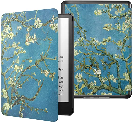 MoKo Case for 6.8" Kindle Paperwhite (11th Generation-2021) and Kindle Paperwhite Signature Edition, Light Shell Cover with Auto Wake/Sleep for Kindle Paperwhite 2021 E-Reader, Almond Blossom