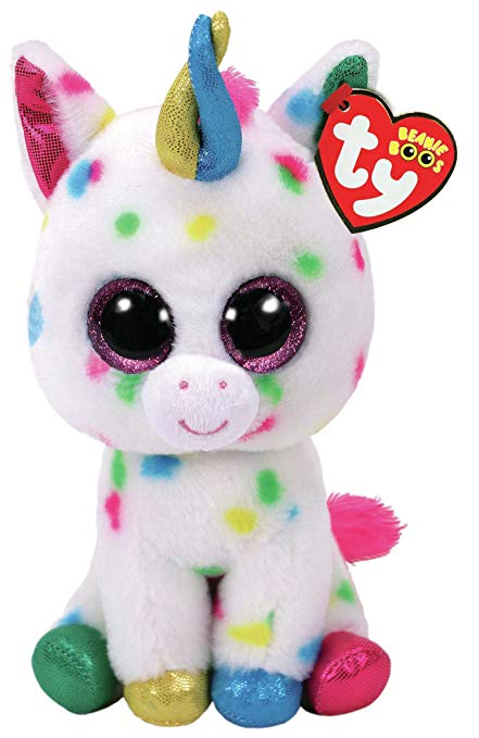 TY Beanie Boo HARMONIE - Speckled Unicorn, 6" regular size
