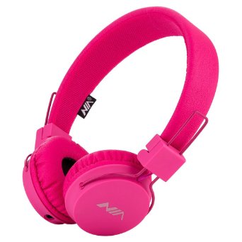SODEE Folding Stereo Wired Headphones For Kids,Girls Headphones,Boys Headphone,In-line Microphone Remote Control Over ear Headphone with Soft Earpads for Cellphones PC Gaming Devices(Pink)