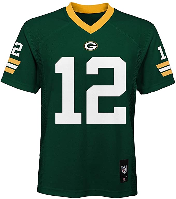 Aaron Rodgers Green Bay Packers NFL Kids Green Home Mid-Tier Jersey