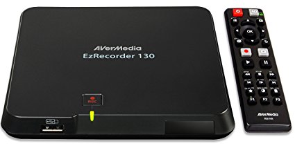 AVerMedia EzRecorder 130 - High Definition 1080p Real-Time HDMI Digital Video Recorder, PVR, DVR, Schedule Recording, Recording Format MP4 (H.264/AAC) Supported, Light and Portable, User-friendly Set-up System - 1 USB only Required (ER130)