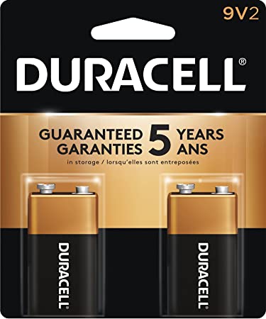 Duracell Coppertop 9V Alkaline Batteries, 2 Count