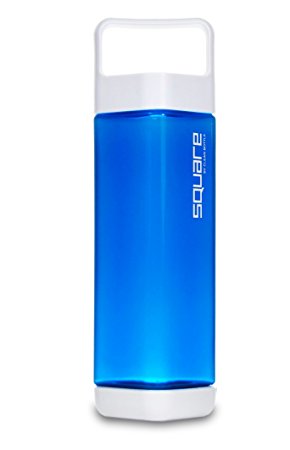 Clean Bottle Tritan Square BPA-Free Water Bottle, Opens from Both Ends, 25 Ounce