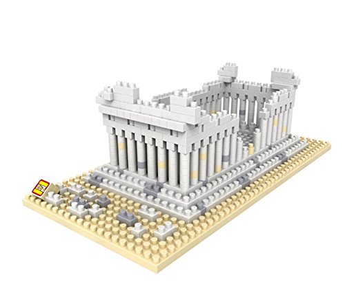 Loz City Building Series Architecture Civilization Athena Greek Temple Diamond Nano Bricks Building Micro Blocks Creative Gift DIY Toy