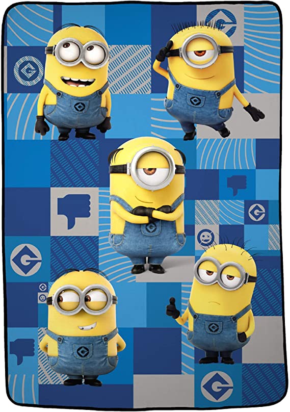 Franco Kids Bedding Super Soft Blanket, Twin/Full Size 62” x 90”, Despicable Me Minions