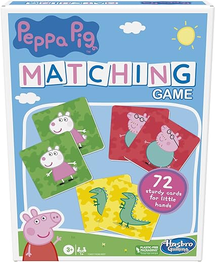 Hasbro Gaming Peppa Pig Matching Game for Kids Ages 3 and Up, Fun Preschool Game for 1  Players