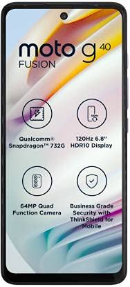 MOTOROLA G40 Fusion (Dynamic Gray, 64 GB) (4 GB RAM)