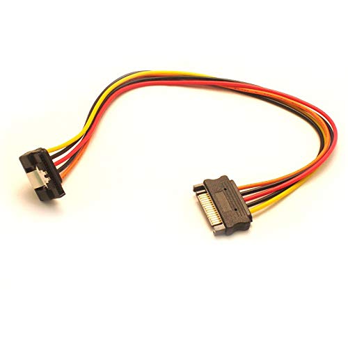 15 Pin SATA Male and Female Power Cable Right Angle