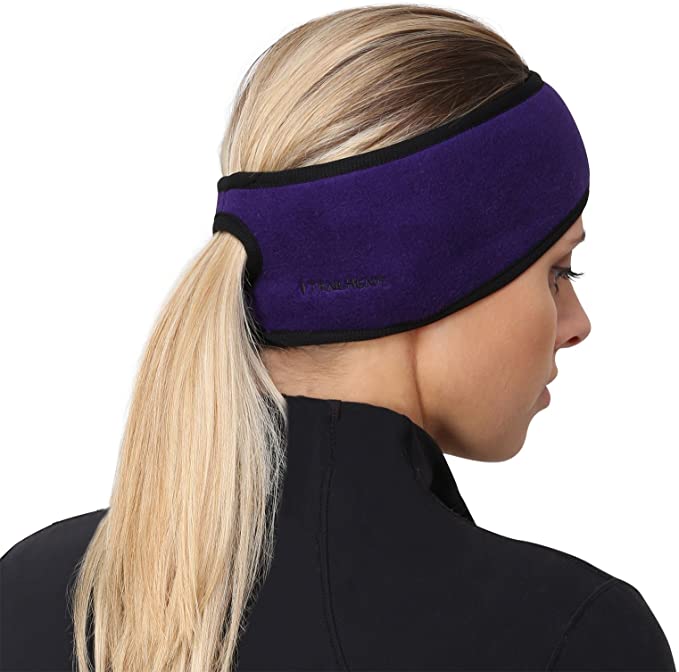TrailHeads Women’s Ponytail Headband | Fleece Earband | Winter Running Headband