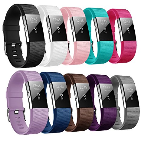 Fitbit Charge 2 Band,Bepack Silica gel Soft Silicone Adjustable Replacement Wristband for Fitbit Charge 2 Smartwatch Heart Rate Fitness Wristband