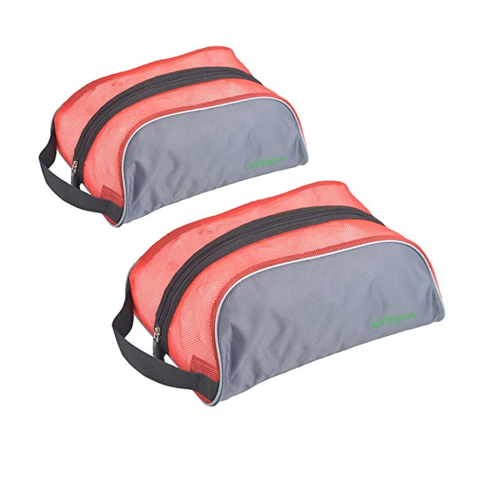 GYSSIEN Travel Shoes Bag Water Resistant Storage Organizer Bag Zipper Closure 4 Pack with Free Drawstring Bag