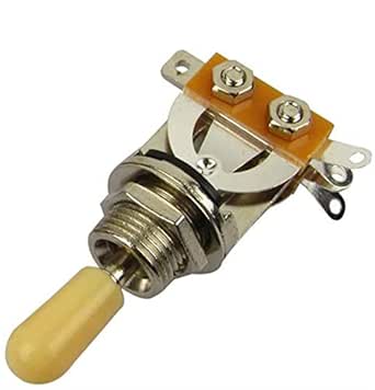 3 Way Guitar Chrome Switch Pickup Selector Toggle Switch knob Pickup Selector for Epiphone Les Paul Electric Guitar, Cream Tip