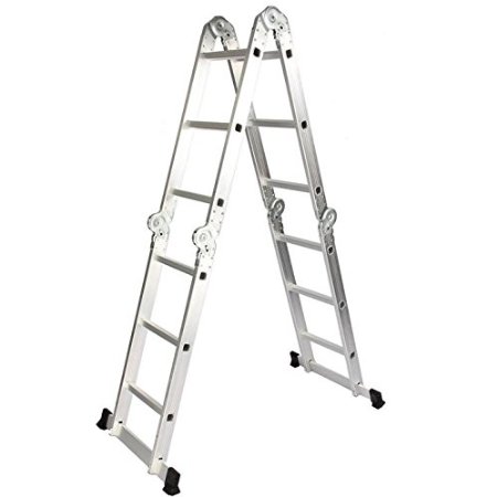 Leapair 125ft 3X4 Heavy Duty Multi Purpose Folding Step Ladder Aluminum EN131