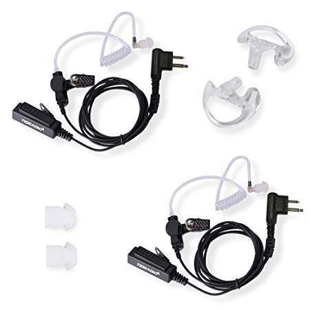 TIDRADIO Walkie Talkie Earpiece 2 Pin Surveillance Headset Walkie Talkie Headset with Big Mic PTT Compatible for Motorola CLS1410 CLS1413 CLS1450 CP110 CP200 GP300 GP2000 CT150 CP040 PRO1150 SP10