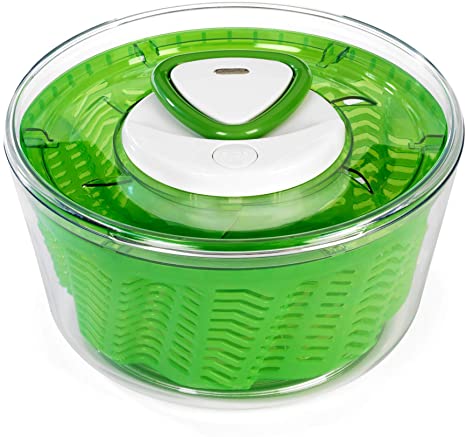 Zyliss Easy Spin Salad Spinner, 4-6 Servings, Green