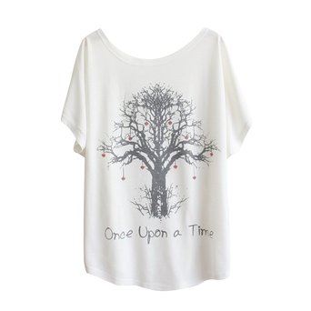 Haogo Women's Wishing Tree Print Short Sleeve T-shirt Tops