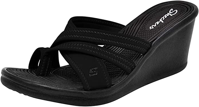 Skechers Cali Women's Rumblers-Beautiful People Wedge Sandal