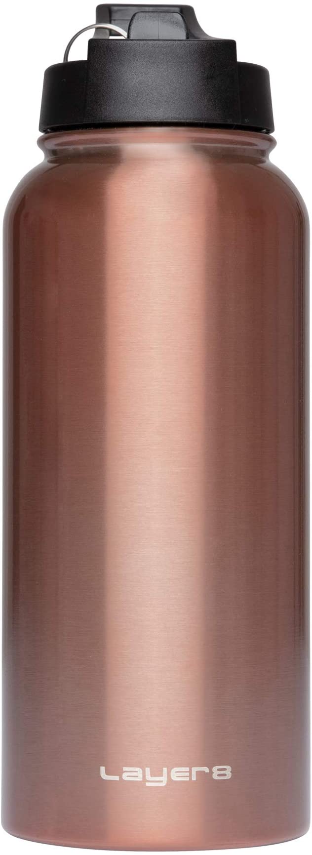 Layer 8 Stainless Steel Portable Water Bottle with Straw & Wide Mouth Lids Double Wall Vaccum Inuslated Leakproof 22 and 32 Oz
