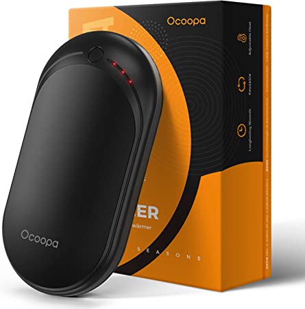 OCOOPA Hand Warmer Rechargeable, Single/Double Side Heating, 5 Levels up to 10hrs Heat, 5200mAh Electric Portable Pocket Heater, Heat Therapy Great for Outdoors, Warm Gifts, 118D