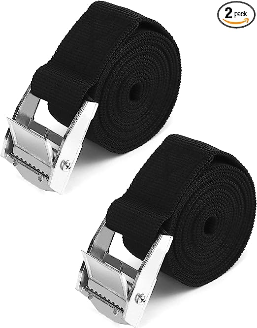 QWORK Safety Lashing Kit, Battery Box Retaining Strap Kit Large Retaining Strap for Batteries, Coolers and Fuel Tanks, Effectively Prevents Equipment from Slipping