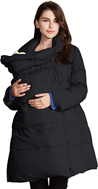 Sweet Mommy Maternity Baby Carrier Babywearing Down Coat with Removable Panel