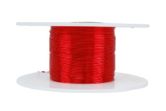 TEMCo 30 AWG Copper Magnet Wire - 2 oz 392 ft 155C Magnetic Coil Red