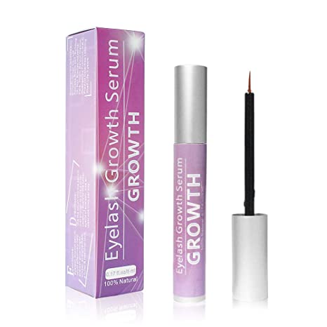 Eyelash Growth Serum, Natural Rapid Boost Lash & Eyebrow Growth Enhancer No Irritation Formula Growing Treatment for Longer, Thicker, Stronger Lashes and Brows