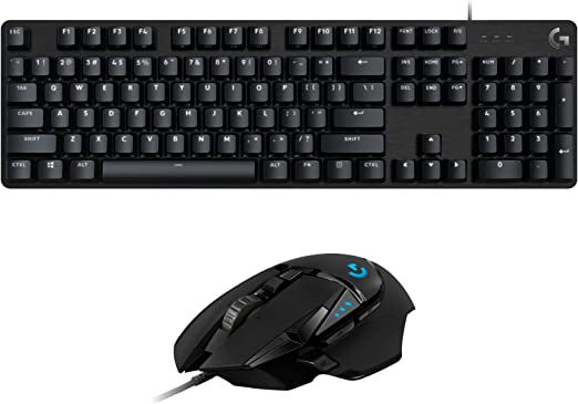 Logitech G502 HERO Wired Gaming Mouse   G413 SE Full-Size Mechanical Gaming Keyboard, HERO 25K Sensor, 11 Programmable Buttons, Backlit Keyboard with Tactile Mechanical Switches, Anti-Ghosting