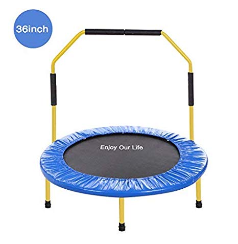 YOLEO Multiple Size and Color Mini Trampoline/Fitness Rebounder for Adult and Kids Ideal for Indoor or Outdoor - 36/38 Inch Available, 100KG Max