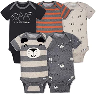 Gerber baby-boys 5-pack Variety Onesies Bodysuits