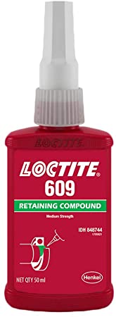 Genuine Henke Loctite 609 X 50ml Retaining Compound, General Purpose, Green Color