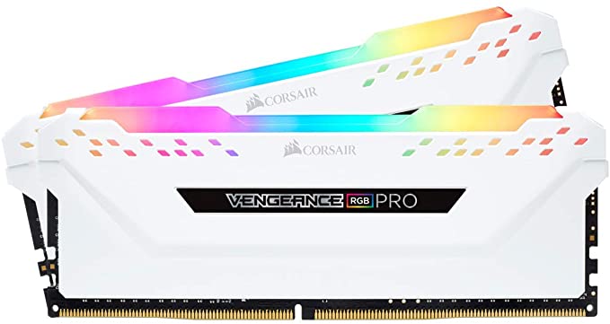 Corsair Vengeance RGB PRO 16GB (2x8GB) DDR4 2666MHz C16 LED Desktop Memory, White