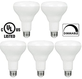5-pack Bioluz LED SEE Series Br30 Smooth 9w (65w Equiv) 2700k 700 Lumen Dimmable Lamp