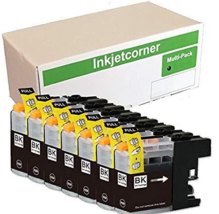 Inkjetcorner Compatible Ink Cartridges Replacement for LC203 MFC-J460DW MFC-J480DW MFC-J485DW MFC-J680DW MFC-J880DW MFC-J885DW (Black, 7-Pack)