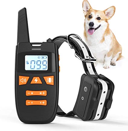 Haliluya Dog Training Collar - Rechargeable Dog Shock Collar with Remote, 3 Training Modes, Beep, Vibration and Shock, 2000Ft Remote Range, IPX7 Waterproof Bark Collar for Small, Medium, Large Dogs