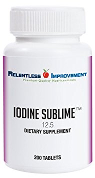 Relentless Improvement Iodine Sublime 12.5mg | 200 Tablets | Compare to Iodoral