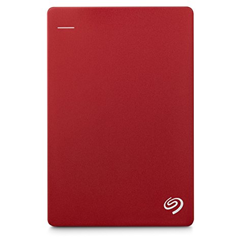 Seagate Backup Plus Slim 1TB Portable External Hard Drive with 200GB of Cloud Storage & Mobile Device Backup (Red)