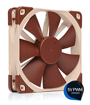 Noctua NF-F12 5V PWM, Premium Quiet Fan with USB Power Adaptor Cable, 4-Pin, 5V Version (120mm, Brown)