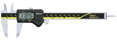 Mitutoyo ABSOLUTE 500-196-20 Digital Caliper, Stainless Steel, Battery Powered, Inch/Metric, 0-6" Range,  /-0.001" Accuracy, 0.0005" Resolution