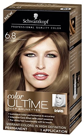 Schwarzkopf Ultime Hair Color Cream, 6.8 Cool Brown, 2.03 Ounce