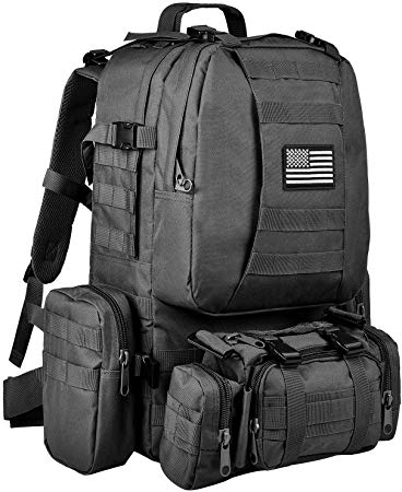 CVLIFE Tactical Backpack Military Army Rucksack Assault Pack Built-up Molle Bag