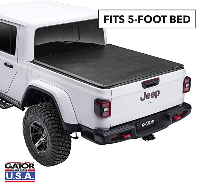 Gator ETX Soft Tri-Fold Truck Bed Tonneau Cover | 59701 | Fits 2020 Jeep Gladiator (JT) w/o track rail 5' Bed | Made in the USA
