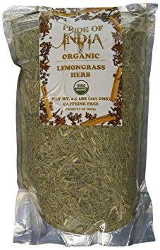 Pride Of India - Organic Dry Indian Lemongrass Herb, Half Pound Full Leaf