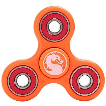 Tri-Spinner Fidget Toy Hybrid Ceramic Bearing Stress Reducer for ADD ADHD Anxiety and Autism Adult Children (Orange)