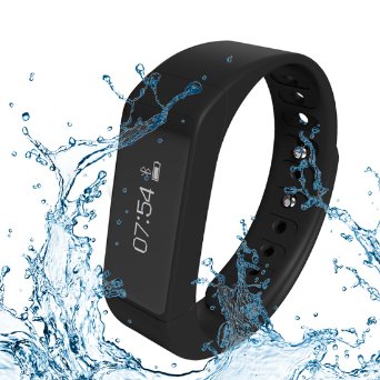 Smart Bracelet,ELEGIANT D6 Plus IP67 Waterproof Bluetooth Pedometer Tracking Sleep Monitor Smart Wristband Bracelet For Samsung HTC Sony Nokia Andriod Smart Phones(Black)