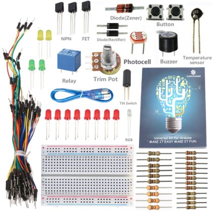 SunFounder Project Universal Starter Kit For Arduino UNO R3 Mega2560 Mega328 Nano - Including 36 Page Instructions Book